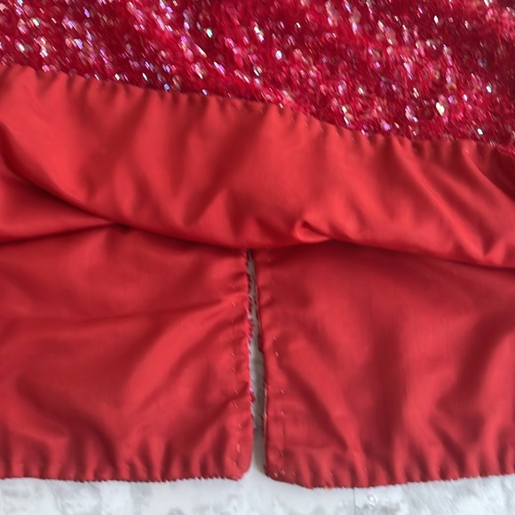 VGT 60’s SYLVIA ANN sequin cherry red dress size large - Picture 14 of 15